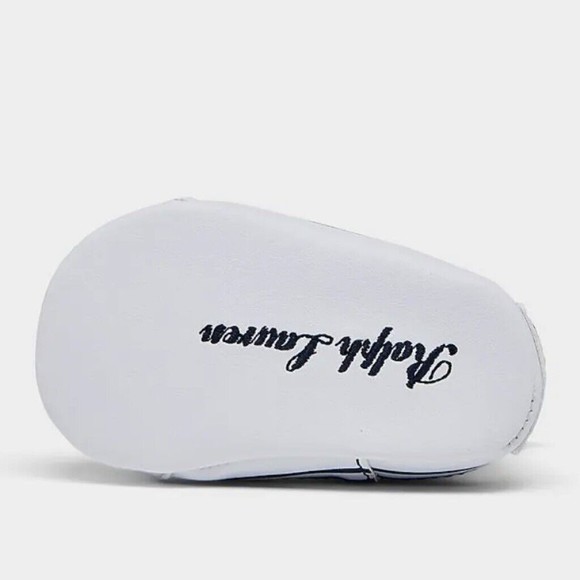 Polo Ralph Lauren Hamptyn Basketball Bear Hi Top Sneakers White Infant - Picture 6 of 6